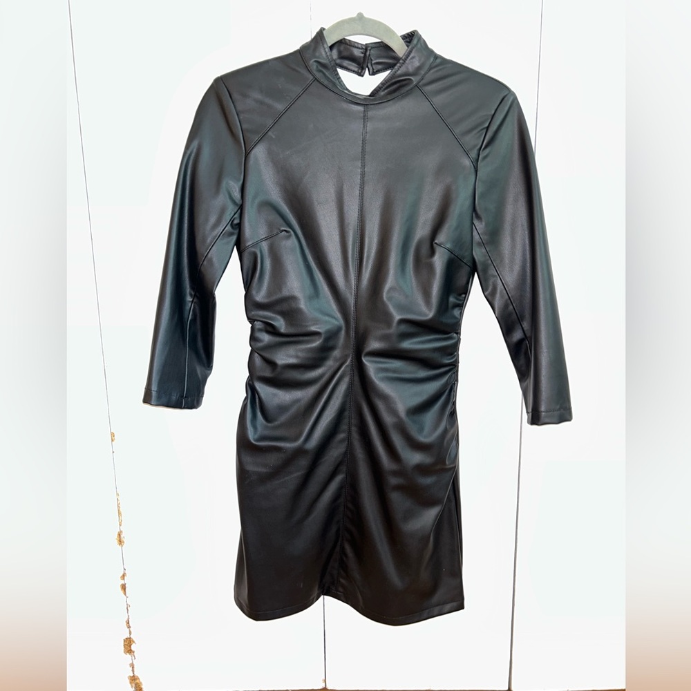 Zara Leather Mini Dress